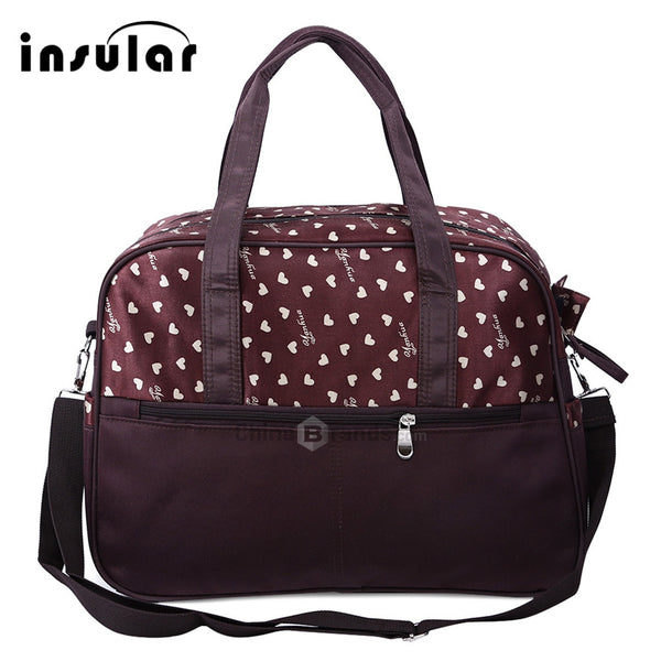 2017 Women Bag Waterproof Mummy Tote Bags Heart Print Diaper Bag Multifunctional
