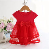 Lawadka Cotton Bow New Born Baby Dress with Baby Rompers Soft Baby Girls Infant