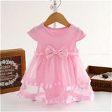 Lawadka Cotton Bow New Born Baby Dress with Baby Rompers Soft Baby Girls Infant
