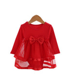 Lawadka Cotton Bow New Born Baby Dress with Baby Rompers Soft Baby Girls Infant