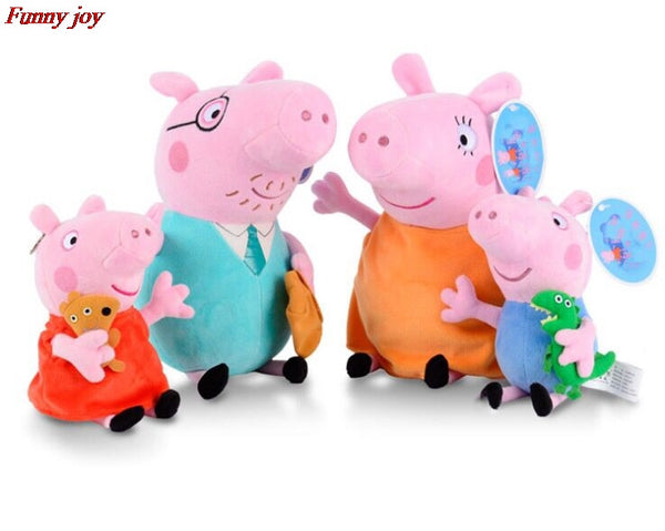 4pcs/one lot 19-30cm/7.5-11.8''Pig Stuffed Plush Toy Animal Pink Pig Doll Good Quality