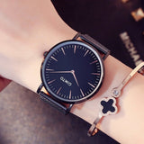 GIMTO Simple Fashion Weave Stainless Steel Rose Gold Watch Women Dress Ladies Watches Top Brand Luxury