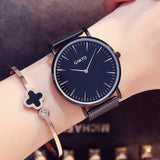 GIMTO Simple Fashion Weave Stainless Steel Rose Gold Watch Women Dress Ladies Watches Top Brand Luxury