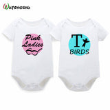 Fashion Summer White Baby Bodysuits 0-12Months Twins Baby Boy Girl Clothes