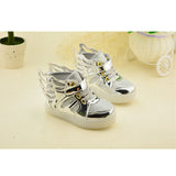 Children Baby Luminous Shoes Boys Girls Flying Wing Light Up Colorful Glowing Sneakers