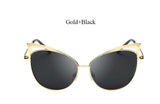 VictoryLip 2017 Fashion Cat Eye Rose Gold Mirror Sunglasses Women Brand Designer Metal Frame