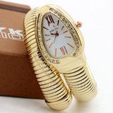 Vintage Snake Shaped bracelet Women watch Design Bangle Quartz watch