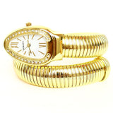 Vintage Snake Shaped bracelet Women watch Design Bangle Quartz watch