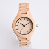 DWG Analog Luxury Wood Watch for Women Newest Quartz Watch Maple Walnut Wooden Wrist Watch