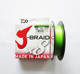 100% Original DAIWA J BRAID X8 Braind fishing line CHARTREUSE DARK GREEL color 150M Made in Japan