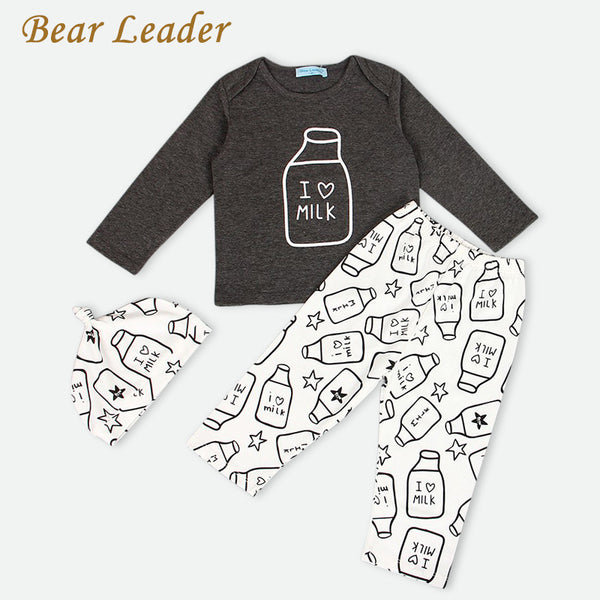 Bear Leader Baby Clothing Sets 2017 Autumn Baby Boy Clothes Long Sleeve Letter