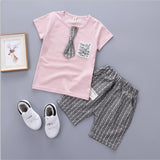 2017 Summer Baby Boys Clothes Kids Short Sleeve Clothing Set Star Toddler Boys short sleeved