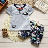 2017 Summer Baby Boys Clothes Kids Short Sleeve Clothing Set Star Toddler Boys short sleeved