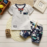 2017 Summer Baby Boys Clothes Kids Short Sleeve Clothing Set Star Toddler Boys short sleeved