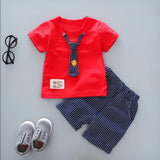 2017 Summer Baby Boys Clothes Kids Short Sleeve Clothing Set Star Toddler Boys short sleeved