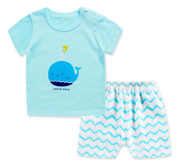 Baby boy summer Clothes Set Outfit T-shirt Dress Children's Clothing Toddler Baby Shorts