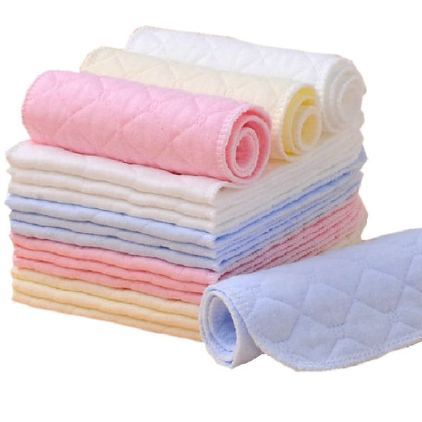 10pcs/lot Tsaujia 3 Layers Ecological Cotton Baby Cloth Nappy Inserts