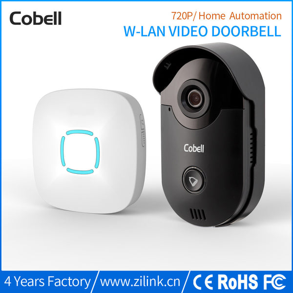 Cobell HD 720P Video Door Phone Intercom Wifi Doorbell Home Security Night Vision Wireless Doorbell Doorphone
