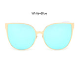 Mirror Pink Sunglasses Cat Eye Fashion Women Men Sunglasses