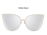 Mirror Pink Sunglasses Cat Eye Fashion Women Men Sunglasses