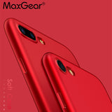 MaxGear Soft Matte TPU Case for Apple iPhone 7 6 6S Plus Back Cover Sillicone Cases Red Ultra Thin Cover Phone