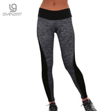 Plus Size Black/Gray Women's Fitness Leggings Workout Pants