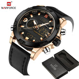 Top Luxury Brand NAVIFORCE Men Sport Watches Men's Quartz LED Analog Clock Man Military Waterproof