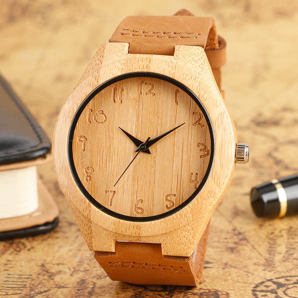 Wooden Watch Men Bamboo Novel Modern Fashion Sport Women Clock Nature Wood