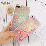 KISSCASE Cover For iPhone 7 iPhone 6 6S Plus 5 5S SE Case Glitter Quicksand Transparent Phone Cases For iPhone 7 Plus Accessory