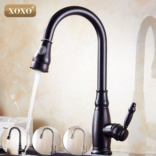 XOXO Luxury ORB Pull Down Kitchen Faucet Wholesale New Arrival Solid Brass Swivel Pull Out 83015H