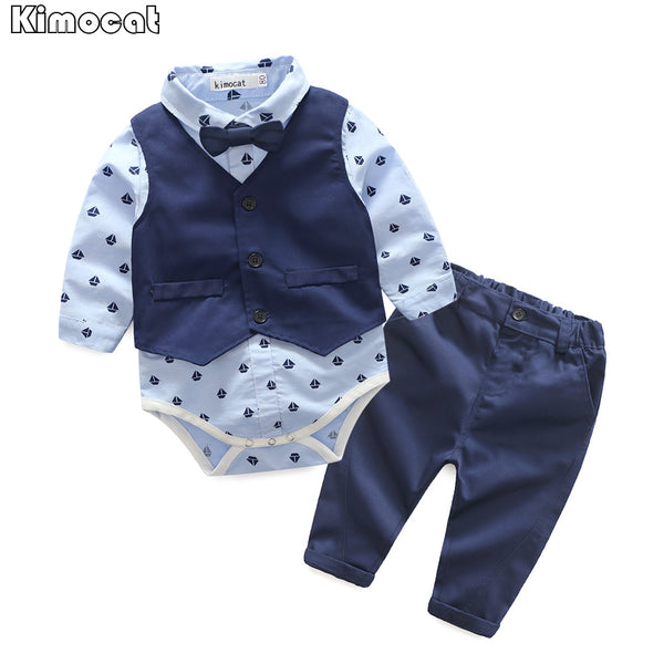 2017 bebes boy clothes baby boys clothes 3 piece of set  baby clothing set