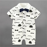 Newborn Baby Boy Rompers Autumn Kids Gentleman Clothes Long Sleeve One Pieces Baby Jumpsuits