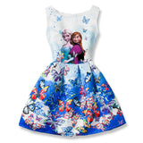 Dress Anna Elsa Vestidos Kids Costume