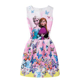 Dress Anna Elsa Vestidos Kids Costume