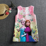 Dress Anna Elsa Vestidos Kids Costume