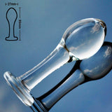 44mm Big ball pyrex glass anal dildo butt plug crystal vagina bead fake penis female masturbate