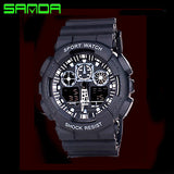 New Brand SANDA Fashion Watch Men Waterproof Sports Military Watches Shock Men's Luxury Analog Quartz Digital Watch