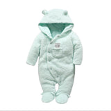 Tender Babies Newborn baby clothes bear onesie baby girl boy rompers hooded plush jumpsuit