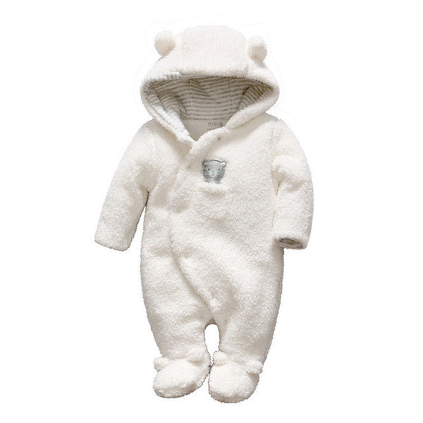 Tender Babies Newborn baby clothes bear onesie baby girl boy rompers hooded plush jumpsuit