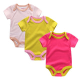 Great Value 3PCS/LOT Baby Clothing Cute Animal 100%Cotton Short Sleeve roupas