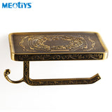 MEOTIYS Stainless Steel Toilet Paper Holder WC Paper Holder for Mobile Phone Toilet Roll Paper Holder