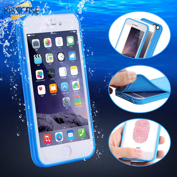 KISSCASE IP 67 Waterproof Shockproof Phone Case For iPhone 6s 6 5s 7 Plus Cover Swimming