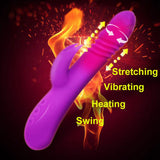 Hot Stretching Swing Vibrator Telescopic Intelligent Heating Dildo Vibrator Adult Sex Toys 7