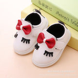 0-2 Year Old 11--15CM Baby Shoes Baby Girls Fashion Butterfly-Knot Toddler Shoes