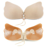 Fashion Women Bra 2 styles Self Adhesive Strapless Bandage Stick Gel Silicone Push Up Invisible Bra