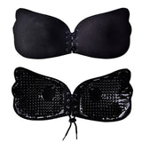 Fashion Women Bra 2 styles Self Adhesive Strapless Bandage Stick Gel Silicone Push Up Invisible Bra