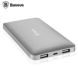 Baseus 10000mAh Dual USB Power Bank For iPhone 6 6s 7 Plus Samsung Xiaomi Powerbank Portable External Battery