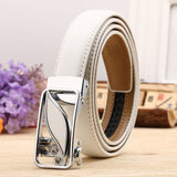 Lovely Style Automatic Buckle Belt Women High Quality Leather Belts Solid Casual Brand Famous Strap Waist 2.4cm 90-120cm