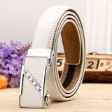 Lovely Style Automatic Buckle Belt Women High Quality Leather Belts Solid Casual Brand Famous Strap Waist 2.4cm 90-120cm