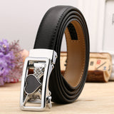 Lovely Style Automatic Buckle Belt Women High Quality Leather Belts Solid Casual Brand Famous Strap Waist 2.4cm 90-120cm